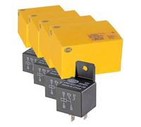 HELLA Relé, corriente de trabajo - 12V - 5polos - contacto conmutador - con soporte - Cant.: 1-4RD 933 332-391 (Paquete de 4)