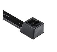 Hellermann Tyton América del Norte rt150rep0 X 2 reutilizables Cable Tie, 15,4 "Largo, 175 libras. Resistencia a la tensión, PA66, negro, 0,35" Ancho, 15,4 cm de largo (Pack de 25)