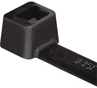 HellermannTyton, Bridas de la Serie T, Bridas de Uso Externo, Dentado Interno, Poliamida 6.6, UV-estabilizada (PA66W), 300x7.6 mm, color Negro, 100 Piezas