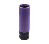 Hellery Llave de Vaso para Ruedas, Casquillo de Impacto para Llaves de Impacto con Accionamiento de 1/2 Pulgada, Accionamiento Lateral de 6 Puntas, Herramient, PÚrpura, 15 Mm