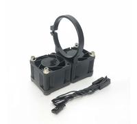 Hellery Rc Car Cooling Fan Soporte Ventilador Motor Radiador Enfriamiento Montaje Doble Ajuste Preciso Alrededor del Motor Menor Más Constancia Material Metal, Black