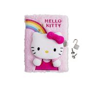 Hello Kitty Girls 3-D Secret Diary with Lock A5 Lined Plush Notebook for School