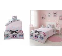 Aymax! Juego de cama Hello Kitty Kuromi - Funda nórdica 140x200 + funda almohada 65x65 rosa