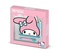 Hello Kitty My Melody Face-Pack de Diario Kawaii + Bolígrafo de 6 Colores, Rosa