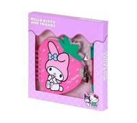 Hello Kitty My Melody Strawberry-Pack de Diario Fresa + Bolígrafo de 6 Colores, Rosa