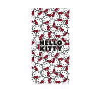Hello Kitty Toalla Baño Playa Algodón Rojo Lazos 140 x 70cm Suave Infantil