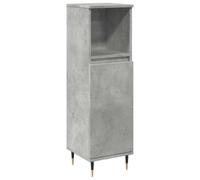 Helloshop26 - Armario de almacenamiento para cuarto de baño con estante abierto, 30 x 30 x 100 cm, estilo industrial de madera, color gris hormigón 02_0051084
