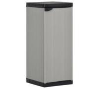 Helloshop26 - Armario de almacenamiento para jardín exterior compacto con estante (35 x 40 x 85 cm, PVC, 02_0047062), color gris