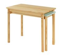 Helloshop26 - Mesa de escritorio extensible para niños, 60 x 38 x 51,5 cm, color verde menta 03_0009053