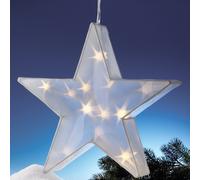 Hellum 568516 - Estrella LED holográfica de 47 cm, con 12 luces LED blancas