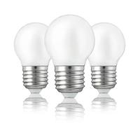 Hellum Bombilla LED de filamento E27, luz blanca cálida, 2700 K, 4 W, mate, 3 unidades, 209211