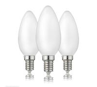 Hellum Bombilla LED E14 blanco cálido, 3 piezas, 2,5W, E14 LED blanco cálido con filamento LED de 250 lm, la bombilla E14 sustituye a la bombilla incandescente de 25 vatios, C35, 2700 K mate, 220216