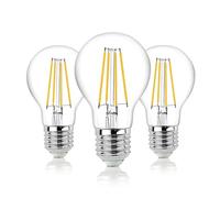 hellum Bombilla LED E27 regulable, E27, 7,3 W, luz blanca cálida, 806 lúmenes, bombilla LED vintage equivalente a bombilla de 60 W, 2700 K, luz blanca cálida, transparente, 206517, paquete de 5