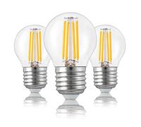 Hellum Bombillas Led E27, bombilla E27 blanco cálido de 4,5 vatios Mini Globo de repuesto para bombillas incandescentes de 40W 470 Lumen 2700 Kelvin, lámpara E27 para iluminación Led 209112