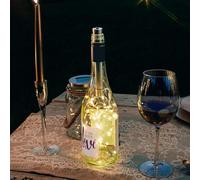 Hellum Botella de luz con temporizador, botellas de luz blanca cálida, 3 x 40 LED, cadena de luces LED, funciona con pilas, para decoración de mesa, Navidad 524536