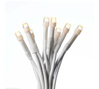 Hellum Cadena de 35 luces LED para interior con enchufe y 35 ledes de color blanco cálido, interior con cable blanco, 5,1 m de longitud por debajo de 59 lm 151688