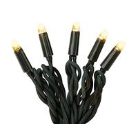 hellum Cadena de luces LED para exteriores, extensible, con enchufe, juego de extensión sin cable de alimentación, 7,9 m, 80 ledes, luz blanca cálida, cable verde, iluminación navideña 555110