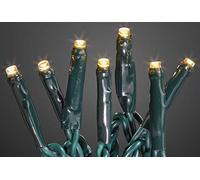 Hellum cadena de luz 120 LED blanco cálido al aire libre 11,9 m longitud de la luz 10 m cable de alimentación Trafo Deco iluminación jardín fiesta <59 lm 561234