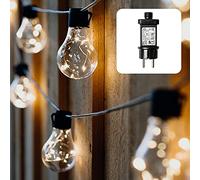 Hellum "Edison Luz Cadena, transparente/caliente de color blanco Luminosidad <59 lúmenes 577884