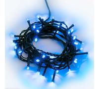 Hellum LED cadena de luz al aire libre con temporizador I 3,9m 40 LED I cadena de luz azul I cadena de luz LED con enchufe I luces del árbol de Navidad con cable en verde <59 lm 577310