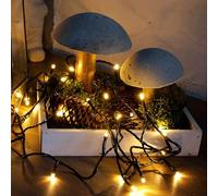 Hellum Luces de hadas LED para exterior o interior I Luces de hadas blanco cálido con temporizador I Luces de hadas LED con 200 LEDs I Luces de árbol de Navidad con cable en verde <59 lm 577389