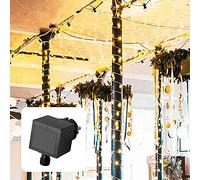Hellum red luminosa para exterior, 200 LEDs blanco cálido, 3 x 3 m, iluminación decorativa en arbustos, balcón, fachada, pabellón y jardín, ideal en Navidad, fiestas y bodas <59lm 565362