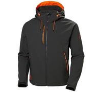 Helly-Hansen Chaqueta Softshell con Capucha Chelsea Evolution de Ropa de Trabajo para Hombre, 970 Gris Oscuro - XL