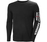 Helly-Hansen Ropa de trabajo clásica con logotipo de manga larga para hombre, 990 negro, 4X-Large