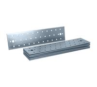 HELPMATE – 12 conectores planos de 60x240 mm – Conectores para madera, galvanizados y con tratamiento de pasivación azul – Placa de conexión con excelente protección contra la corrosión, estable y dur