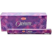 Hem - Caja de inciensos, paquete de 6 cajas, 120 varillas, aroma opio