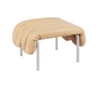 Hem Ottoman Puffy 58x67 cm Sand leather-acero inoxidable