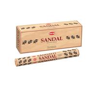 HEM Sandal - Varillas de incienso - Paquete de 6 (120 varillas) - 9 pulgadas de largo - Perfecto para meditación, relajación y fragancia para el hogar
