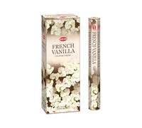 Hem Varillas de incienso de vainilla francesa (120 varillas, 6 cajas) - 9 pulgadas de largo, 20 g por caja - Crea un ambiente acogedor y relajante.