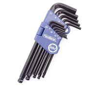 HemBorta® Llaves Allen Largas, Juego de Llaves Allen Hexagonales con Cabezal Esférico, 13 Piezas Llaves Allen Métricas 1.27-10mm
