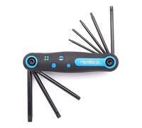 HemBorta® Plegables Juego Llaves Torx con 8 Piezas Seguridad Llaves Torx T9-T40 Estrella Llaves, Torx Llaves Allen con Agujeros en los Extremos T9, T10, T15, T20, T25, T27, T30 y T40