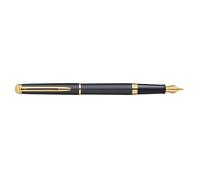 Waterman – Pluma estilográfica Hemisphere – acabados dorados – plumín fino – negro mate