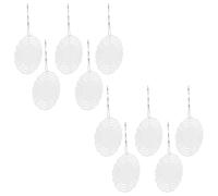 Hemobllo 10 Piezas Móvil de Viento Blanco de Aluminio de 4 Pulgadas para Balcón y Exteriores Gancho Colgante, Fácil de Personalizar y Diseño Redondo Reversible para Decoraciones
