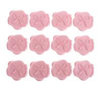 Hemobllo 12 Piezas Pegatinas de Sellos de Cera Lazo, Sello de Cera Autoadhesivo en 3d, Rosa, para Invitaciones de Boda, Tarjetas de Felicitación y Envoltorios de Regalos
