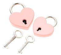 Hemobllo 2 Piezas Candados Pequeños en Forma de Corazón con Llave, Juego de (tamaño Pequeño y Grande), Candados para Joyero, Equipaje y Casilleros Escolares, Accesorios Seguros y Portátiles