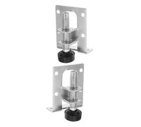 Hemobllo 2 Piezas Niveladores de Patas de Mesa Ajustables de Acero Plata Altura Regulable y Antideslizante para Muebles y Banco de Trabajo
