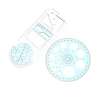 Hemobllo 2 Piezas Reglas de Dibujo Multiusos de Plástico Escala Clara y Ligera para Decoracion Colegio, Útiles Escolares y Materiales de Dibujo para Estudiantes y Diseñadores