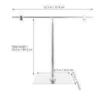 Hemobllo 2 Soportes de Póster Ajustables en Forma de T, Porta Pancartas Clip, Acero Inoxidable, Hierro y Abs, Plata, 25-83,5cm, para Carteles y Banners en Oficinas y Tiendas