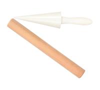Hemobllo Accesorios para de Huevo y Moldes de Conos, Rodillos Cónicos de Madera, Utensilios para Hornear y Preparar Postres Caseros