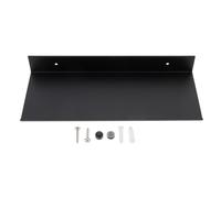 Hemobllo Aluminio Estante Espacial de Pared Negro, Rectangular Baño | Ahorra Espacio, Resistente al Óxido, Instalación Sencilla, Fijaciones de Acero Inoxidable, para Tarros y Cosméticos