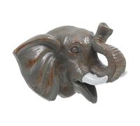 Hemobllo Boquilla Montado Pared de Fuente de Agua Forma de Cabeza de Elefante de Resina, Rociador Ajustable para Fuente Decorativa de Jardín