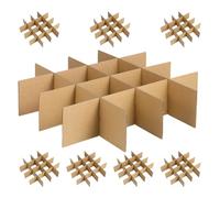 Hemobllo Kit de 8 Separadores de Cartón y Compartimentos Diseño de Rejilla Cruzada de 82x82x80 Mm para Envío Seguro para Cajas de Embalaje de Artículos Frágiles