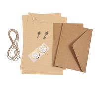 Hemobllo Kit de Cartas de Papel Vintage para Regalar Dinero, Papel de Papelería Retro y Cuerda de Cáñamo, Adecuado para Práctica de Caligrafía y Escritura Suave