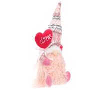 Hemobllo Muñeca Decoración de Mesa Navideña Día de San Valentín, GNOME sin Rostro Rosa de Lint, Adorno y Foto Prop para Decorar Habitación y Hogar