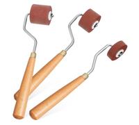 Hemobllo Rodillos de Goma Mango Cómodo y Superficie Lisa para Estampado y Manualidades Set de 3 Adecuado para Impresión y Pintura Artística