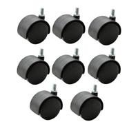 Hemobllo Ruedas Giratorias Tornillo M8 Silenciosas Mantenimiento de Plástico Pp Juego de 8 de 2 Pulgadas para Muebles de Oficina Ideales para Sillas y Escritorios